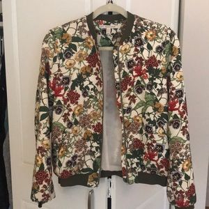 Zara floral bomber jacket